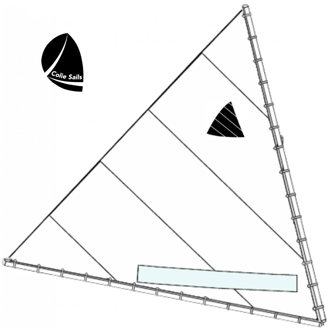 ISCA Race Sail, North with ISCA Logo
