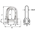 Winchard 3/16" Captive D Shackle
