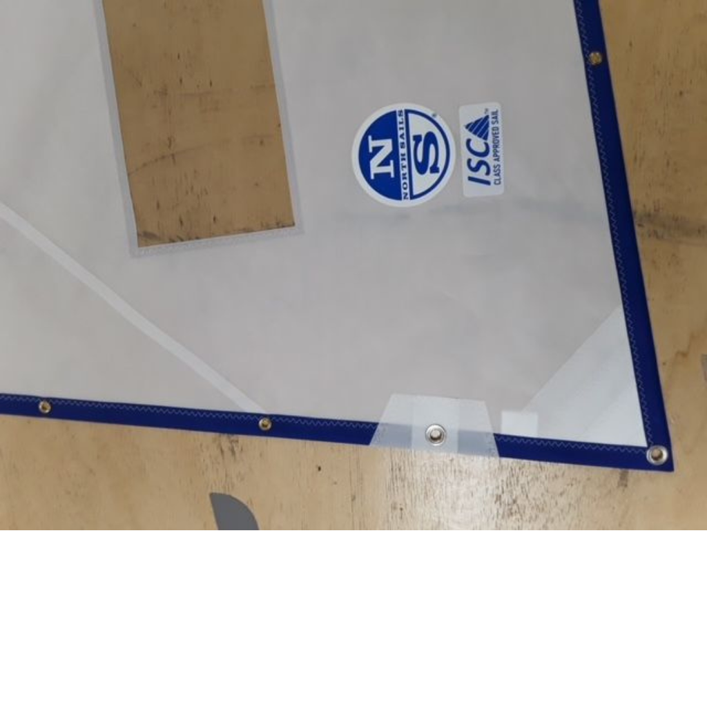 ISCA Race Sail, North with ISCA Logo