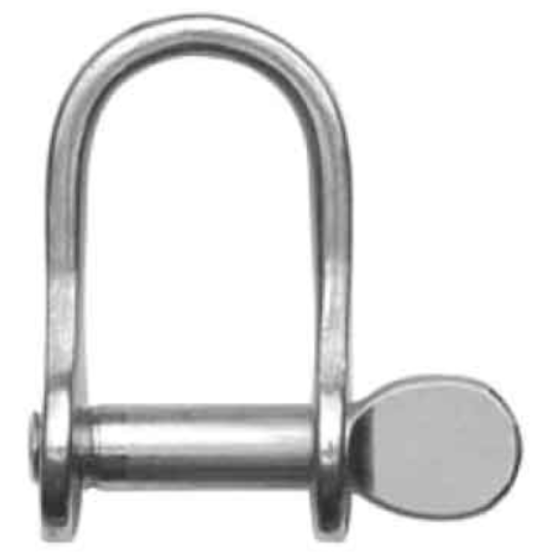 Ronstan Stainless Steel D Shackle, 1/4" Coined Pin Head