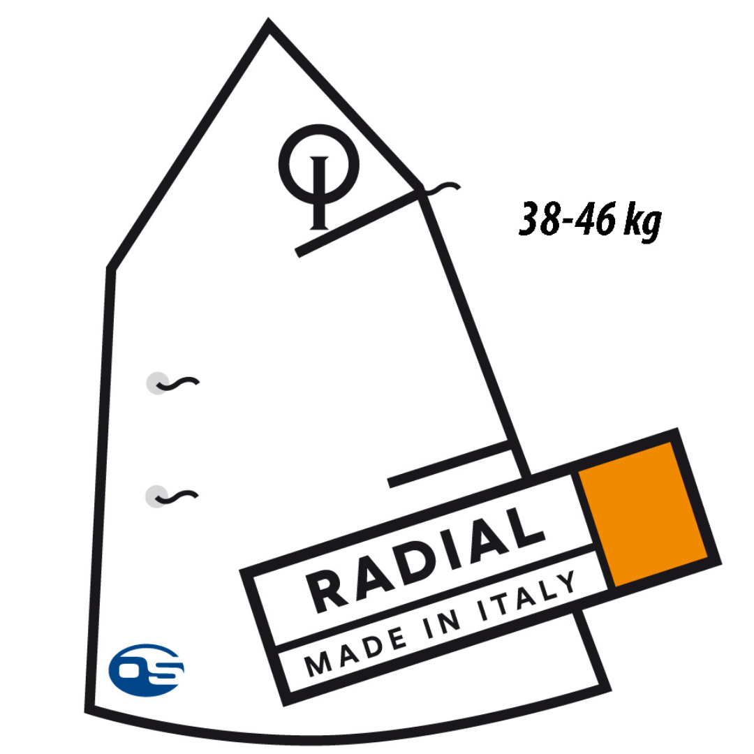 Olimpic Radial Medium Optimist Racing Sail (85 to 100 lbs)