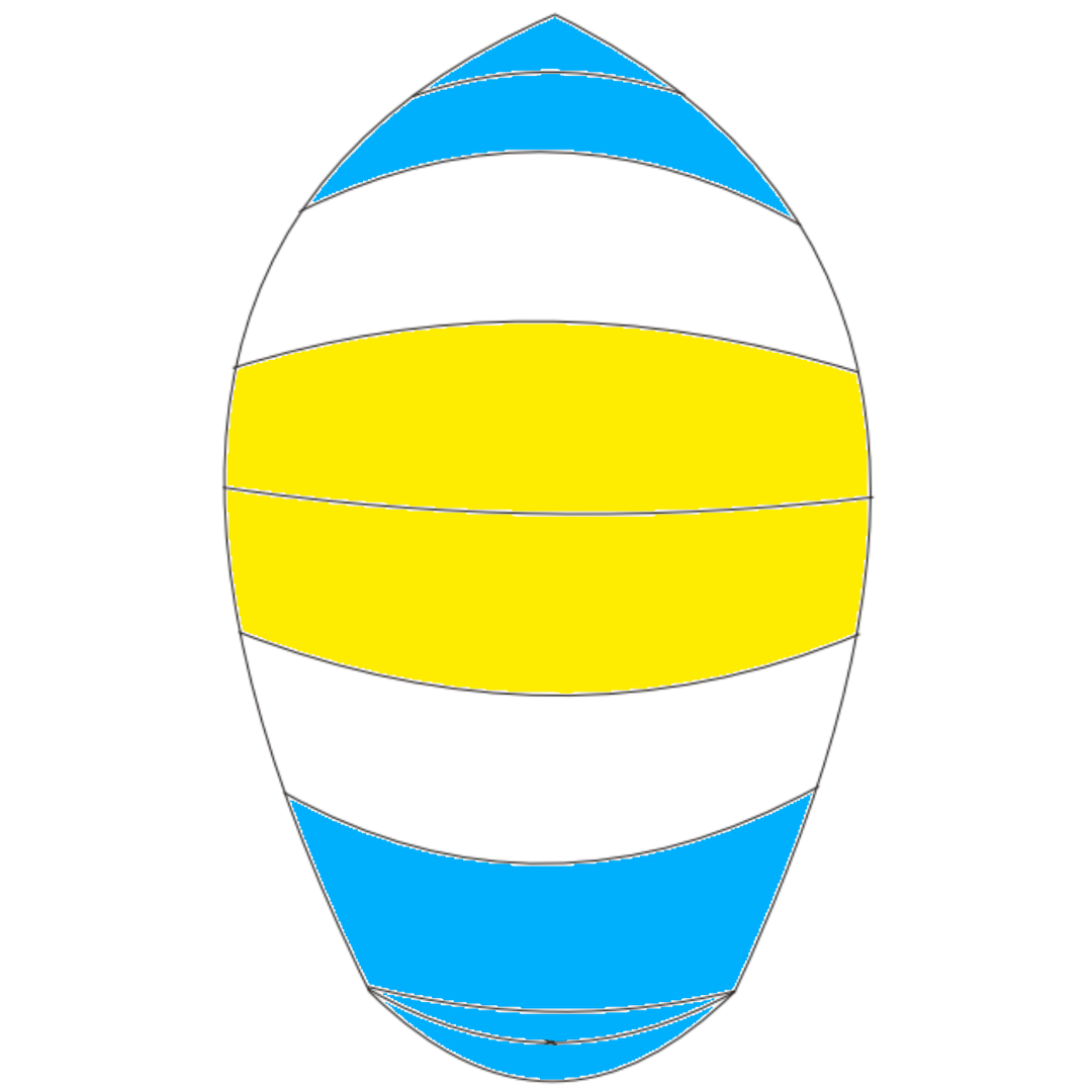 C420 Spinnaker - Light Blue, White, Yellow