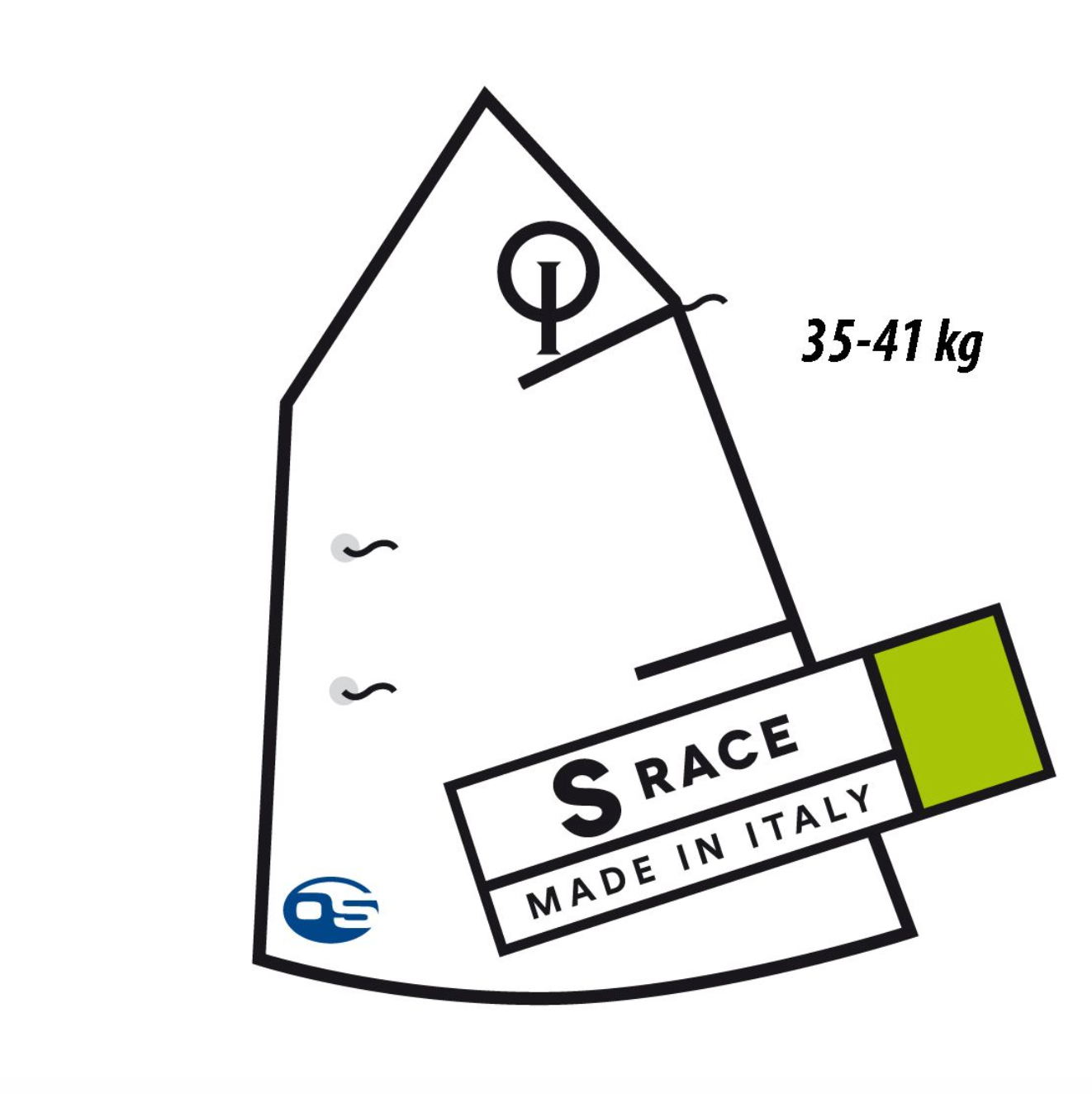 Olimpic Small Racing Sail (75 to 90 lbs)
